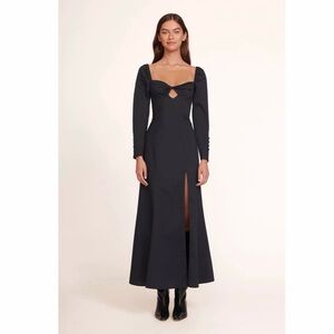 NEW STAUD Josephine Maxi Dress Long Sleeve